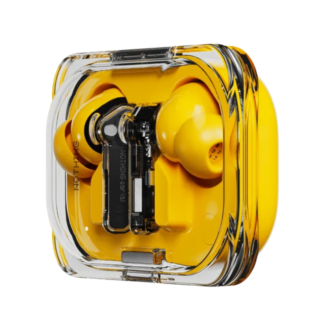 Nothing Ear (a) - Yellow model B162 Nothing Ear(a) Yellow front view - GharOne Nepal view 2